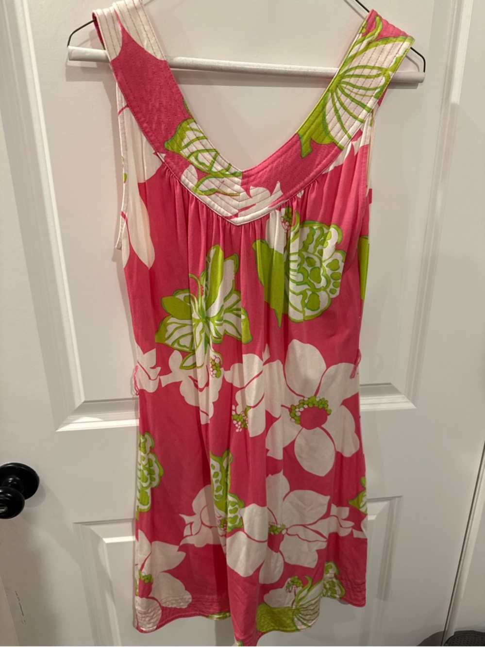 Lilly Pulitzer Pink White Floral Midi Dress